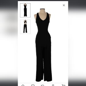 Black open back jumpsuit